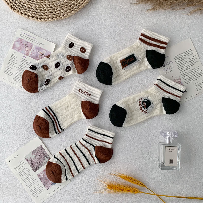 女生夏季日系运动轻薄透气镂空网眼袜子女士短袜休闲百搭船袜丝袜