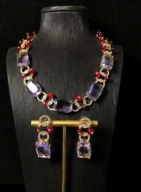 中古风复古宫廷风高级感复古镀真金925银针项链