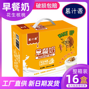 新日期核桃花生早餐奶含乳饮料饮品牛奶养胃250ml盒整箱厂家特价