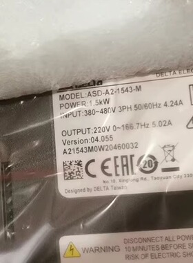 台达ASD-A2-1543-M，ECMA-K11315RS全 备件/咨询