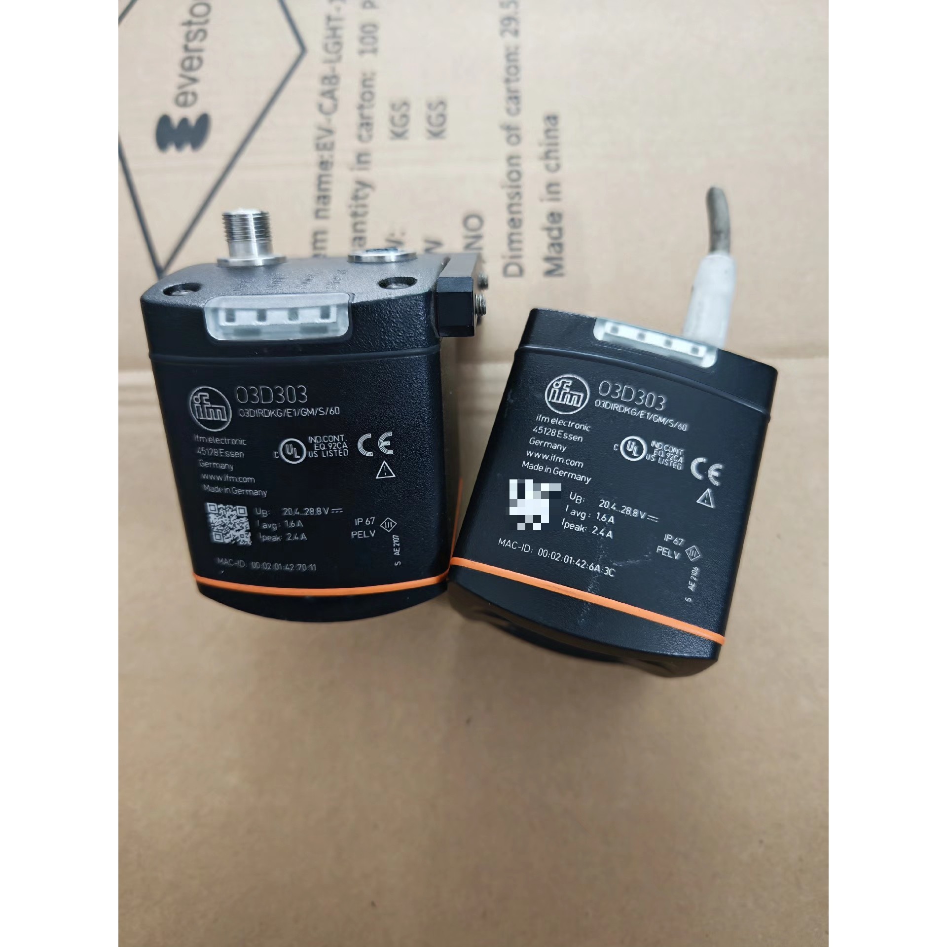 IFM/易福门 O3D303 3D物体识别传感器 备件/咨询
