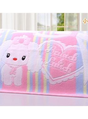 100%全棉卡通老式素色枕巾 纯棉纯色单人枕头毛巾加厚加大一对装