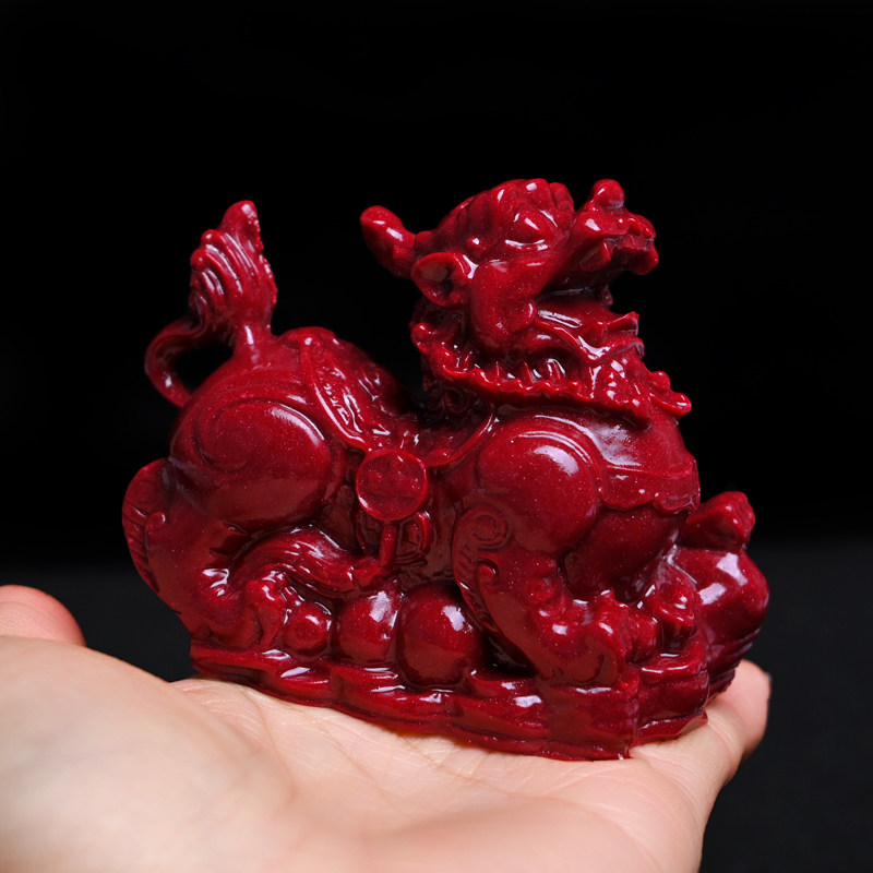 紫金砂貔貅摆件朱砂家居玄关客厅办公桌面摆设麒麟装饰摆放,珠宝/钻石/翡翠,奇石,淘宝优惠券,粉丝福利购,淘宝优惠卷