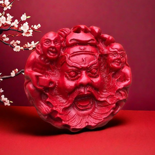 钟馗吊坠朱砂红吊坠符招财关公项链保平安链挂件