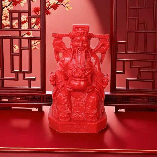 朱砂家居客厅玄关电视柜酒柜摆件招财进宝财神赵公明店铺开业礼物