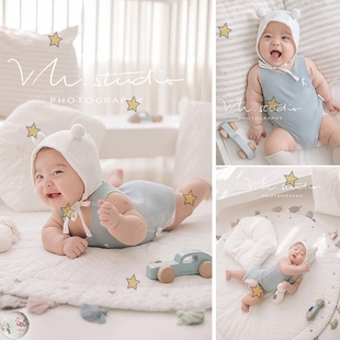 百天样片2023新款影楼小宝宝照婴儿照儿童样片高端放大百天样片
