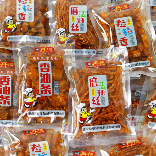 湖南周氏香油条500g片片香周再德师傅辣条湖南特产麻辣片面筋零食
