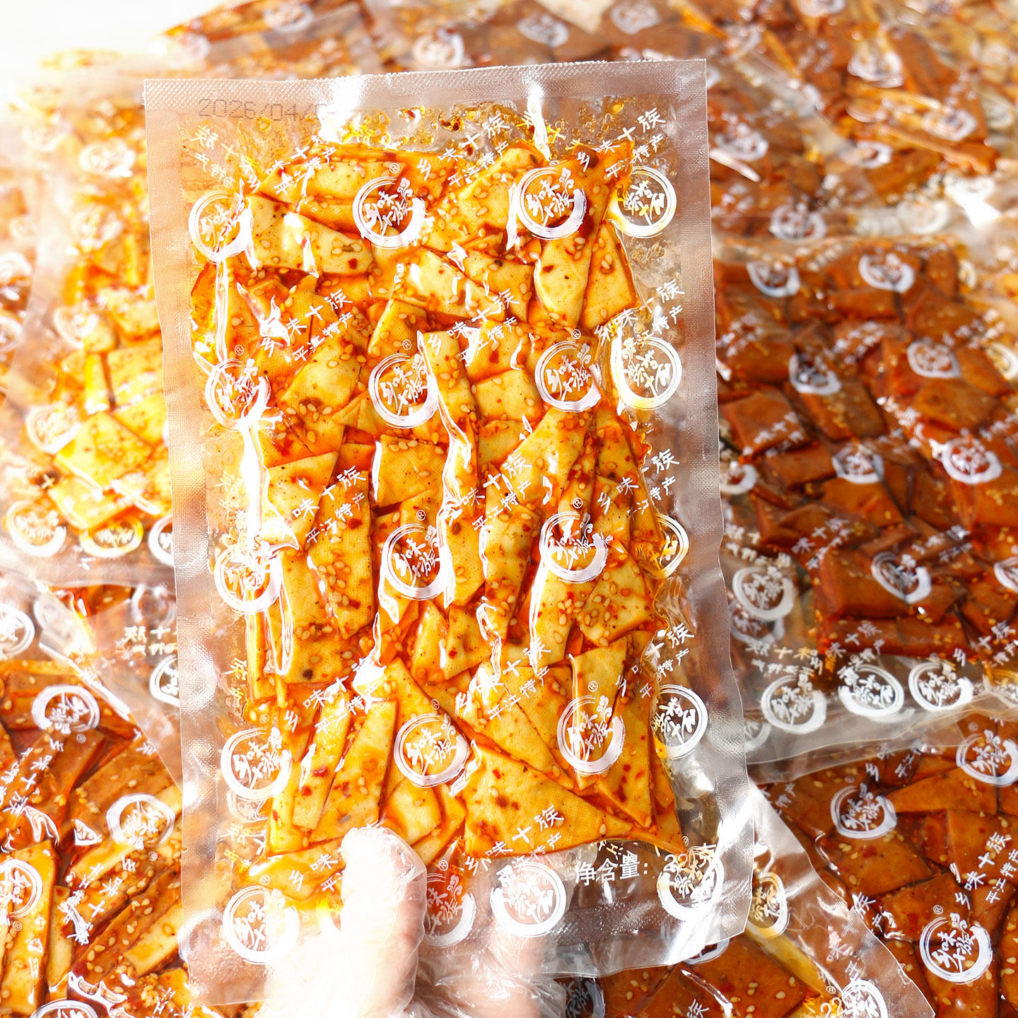 乡味十族方块豆干多种风味混搭手工卤香干平江特产豆干220g大包装