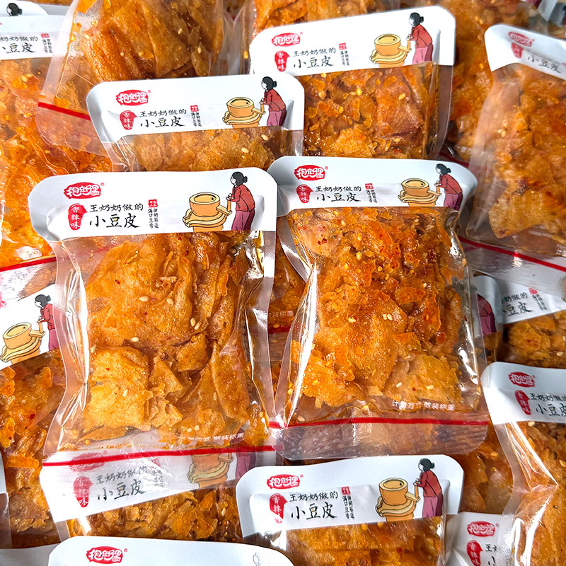 抱在怀里王奶奶小豆皮500g零食