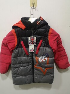 亏本清货冬装可脱帽羽绒棉服儿童装可脱袖马甲外套多口袋2穿男童