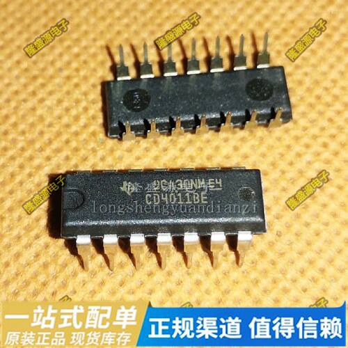 进口 CD4011BE HCF4011BE DIP-14 与非门IC 四2输入与非门 芯片