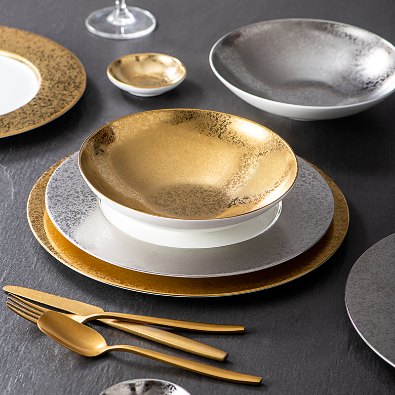 美光烧高档骨质瓷西餐展示盘垫盘