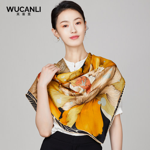 春夏秋印花中国风女真丝
