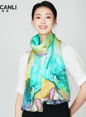 真丝丝巾女春秋百搭短披肩