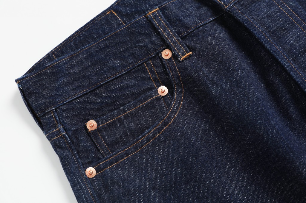 1966原色赤耳单宁原牛牛仔裤