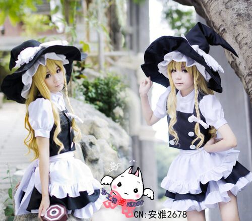 梦工坊 东方系列 东方绯想天 雾雨魔理沙 女仆 cosplay服装 - 封面