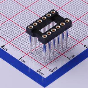 IC254V-12-12P-1370B IC插座 间距2.54mm P数:12P 圆孔 原装现货