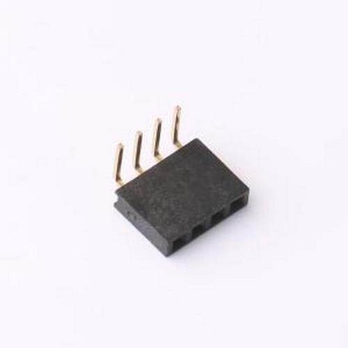 DW200W-11-04-63 排母 1x4P 间距:2mm 弯插 插件,P=2mm 原装现货