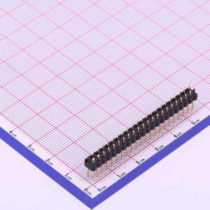 X6521WV-2x22H-C60D30 排针 间距:2.54mm 2x22P 直插 方针 高镀金