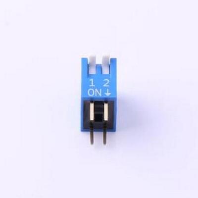 DPL-02BLP 拨码开关 间距2.54mm 琴键 2位拨码开关 插件 原装现货