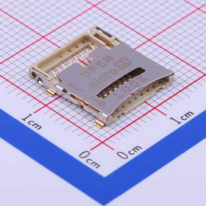 SCHB1B0201 SD卡连接器 翻盖式 MicroSD卡(TF卡) 卡座 原装现货