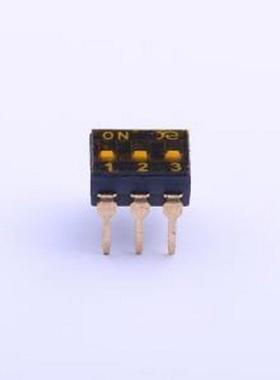 DSIC03THGET 拨码开关 2.54mm 3位低推贴胶 插件 插件 原装现货
