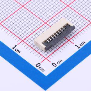 FPC连接器/-8P-下接翻盖 FFC/FPC连接器 间距:1mm P数:8P 翻盖式