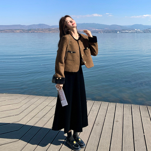 法式复古高级感小香风套装裙女2026春季新款名媛气质半身裙两件套