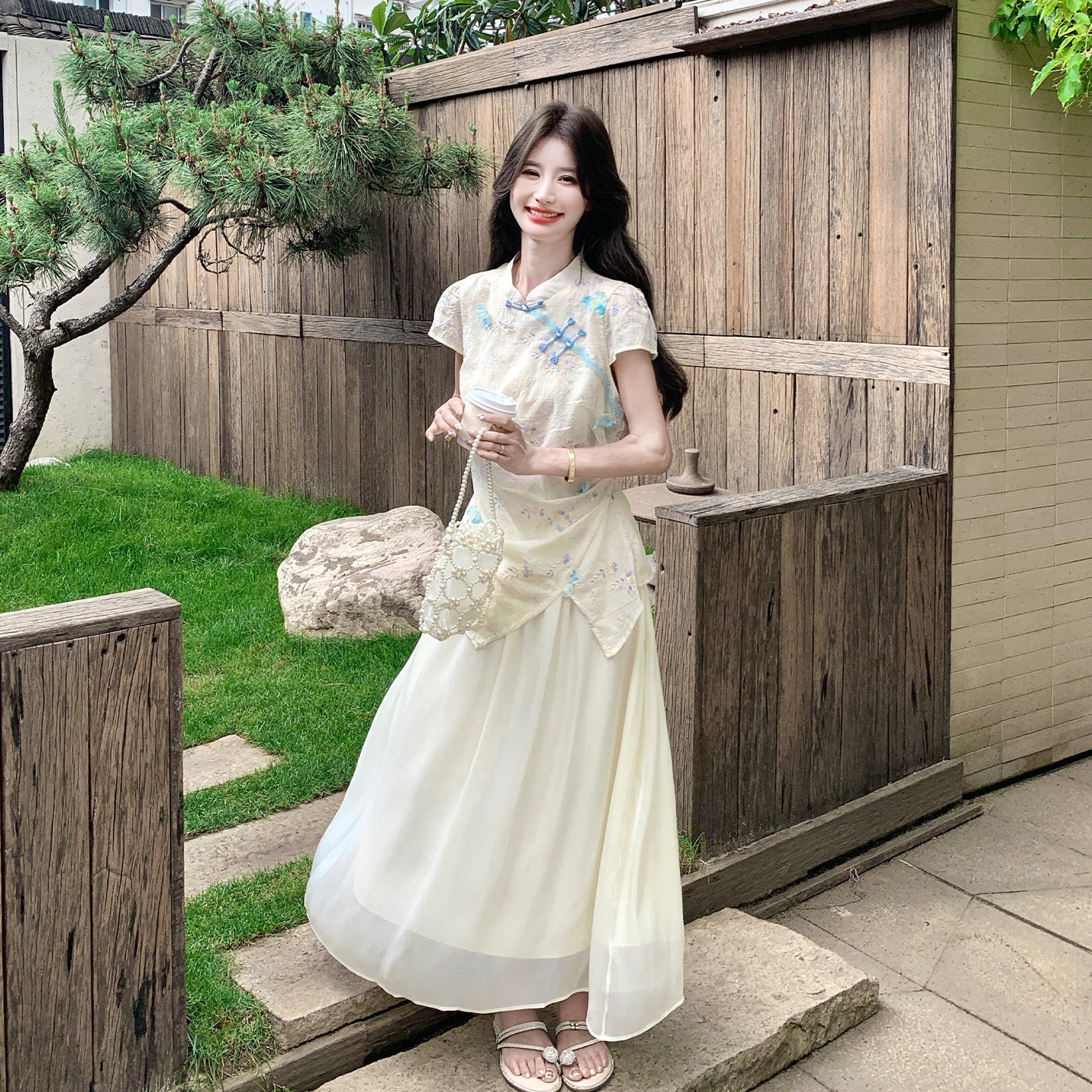 新中式刺绣两件套女夏季