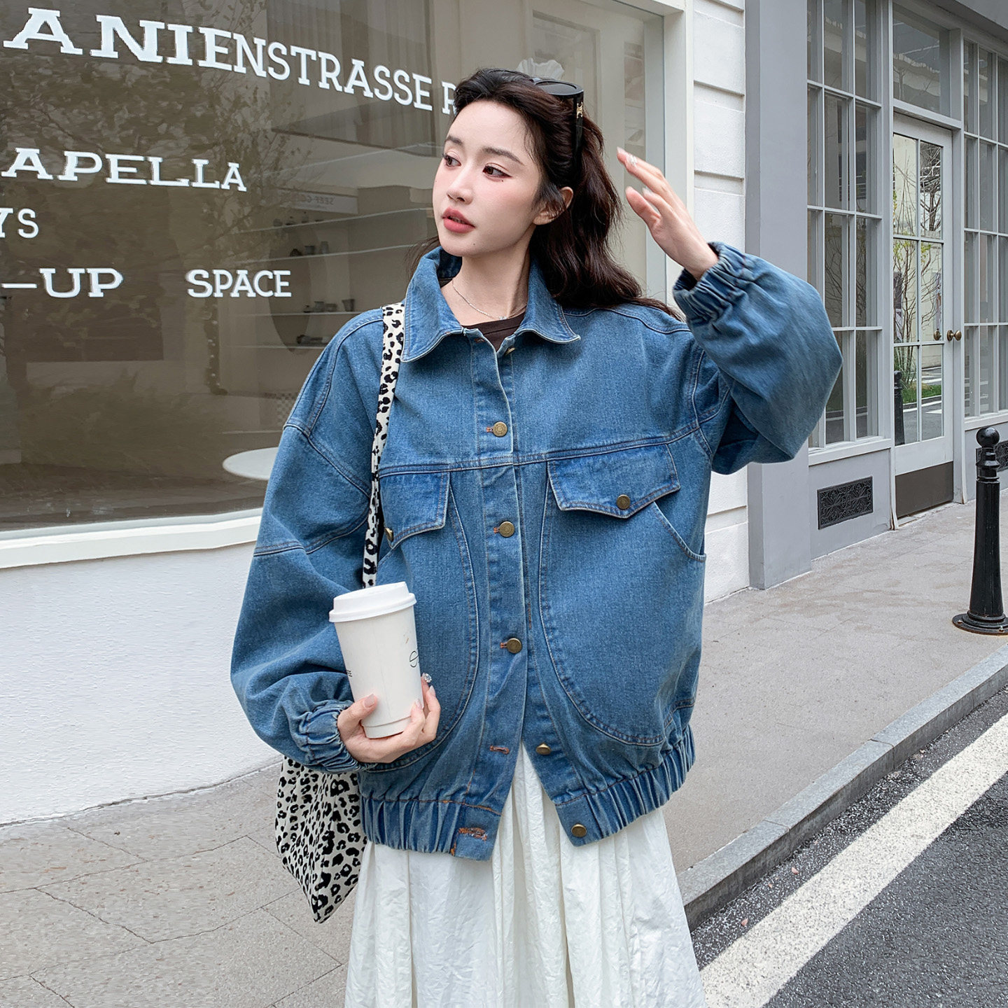 韩系简约松弛感牛仔外套女2026小个子早春时尚穿搭百搭高级感上衣