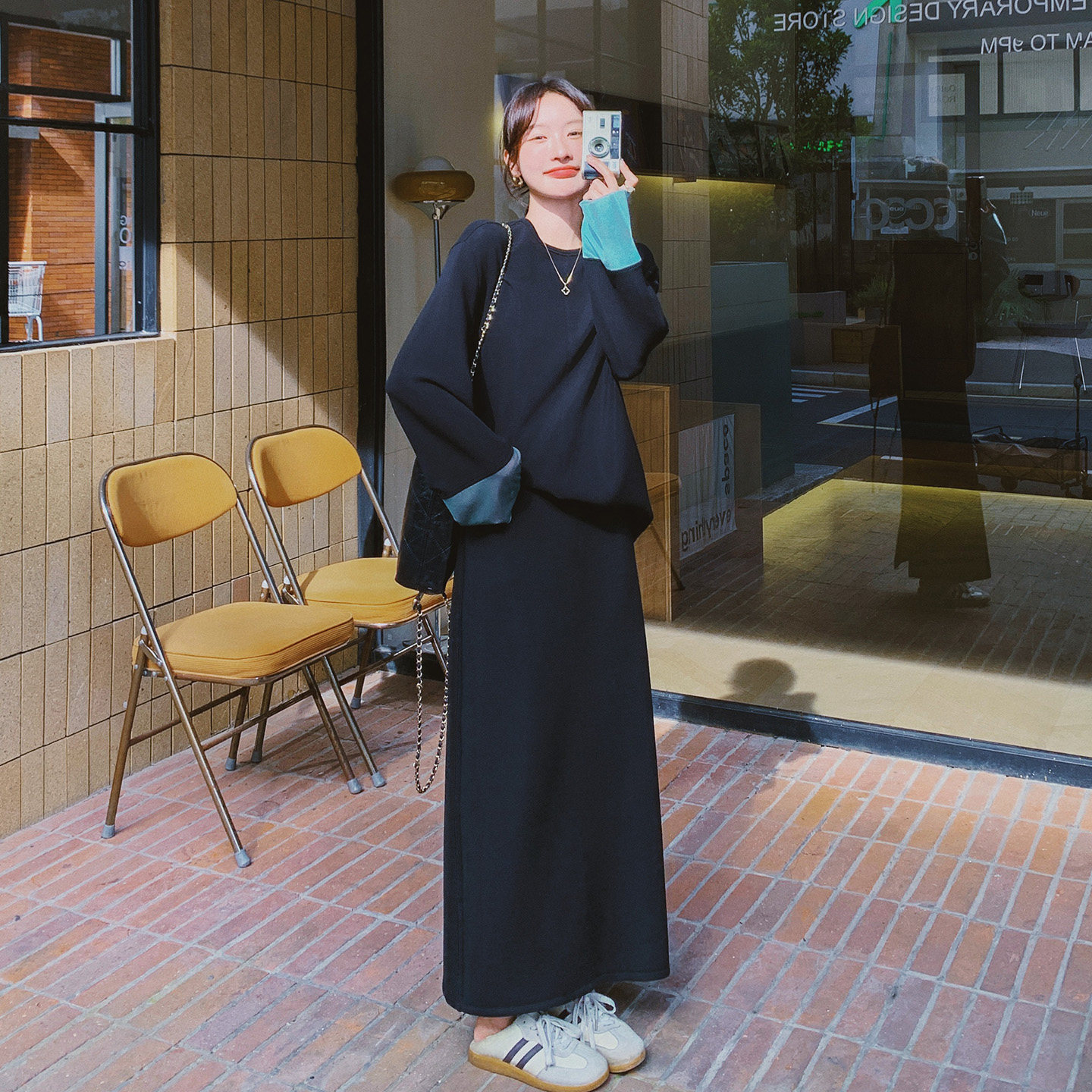2026秋新韩系卫衣半身裙套装女