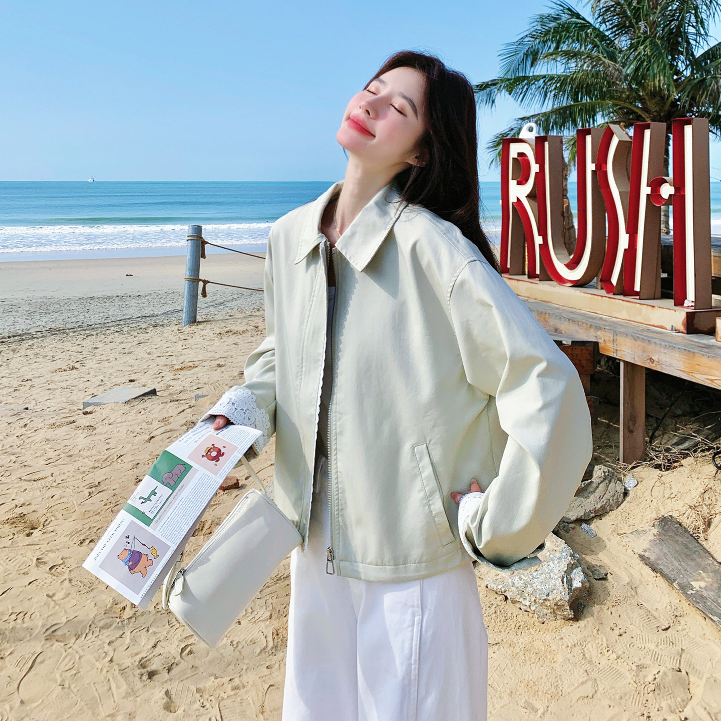 韩系极简风休闲外套女2026春季新款通勤百搭高级感小个子时尚夹克