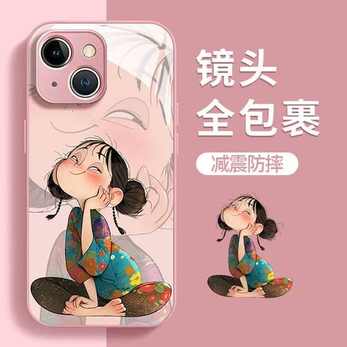 可爱女孩适用于ACEpro一加13手机壳ACE3pro玻璃壳10pro高级感K70E防摔ACE2pro全包硅胶9RT软边创意网红保护套