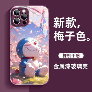 卡通可爱叮当猫适用适用nova7华为nova13手机壳新款钢化玻璃nova12保护套防摔nova11全包硅胶软nova10高级感