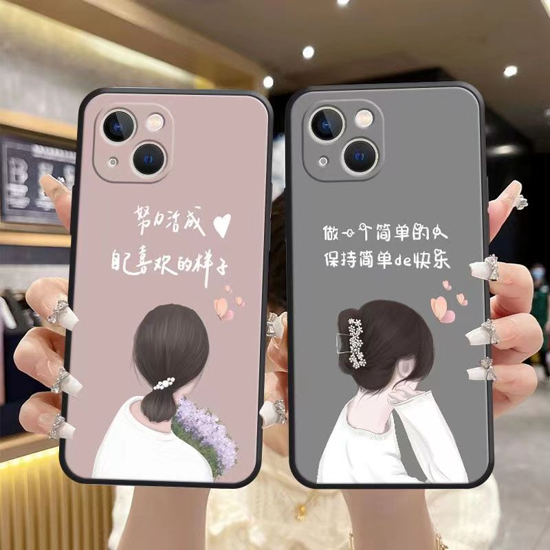 镜头全包励志创意女孩硅胶软壳