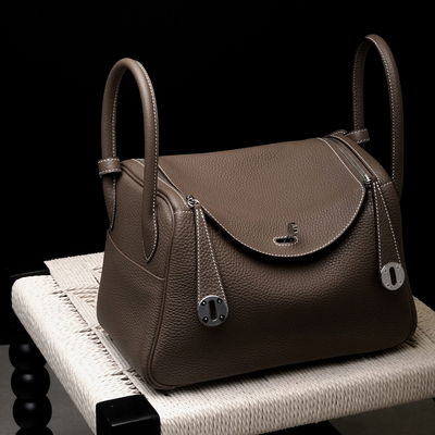 琳迪Lindy手工蜡线牛皮斜挎女包