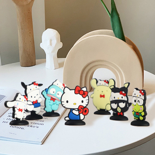 三丽鸥HelloKitty50周年限定款人物橡胶立牌桌面迷你摆件萌趣卡通