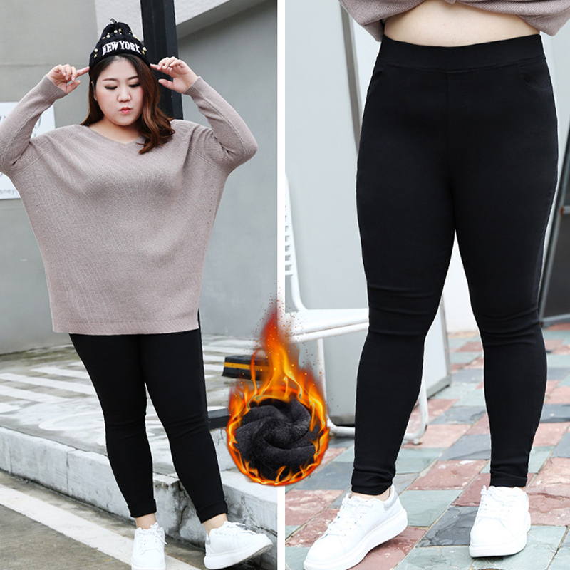 胖mm裤子女2025年新款秋冬加绒