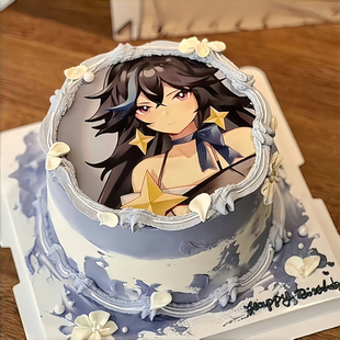 凹凸世界雷伊生日蛋糕装饰摆件二次元动漫人物卡片烘焙装饰配件