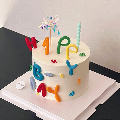 彩色Happybirthday硅胶模具