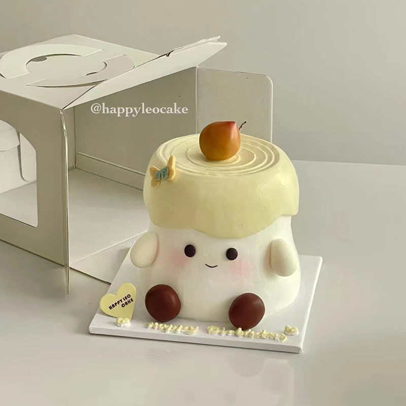 网红可爱小蜡烛生日蛋糕装饰插件软陶小火苗卡通小火人小火孩摆件