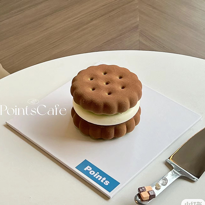 emoji饼干硅胶模具圆形巧克力慕斯法式西点夹心小饼干cookie模具