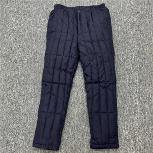 可外穿松紧腰防寒加厚中老年棉裤 冬季 保暖白鸭绒压格内胆御寒长裤