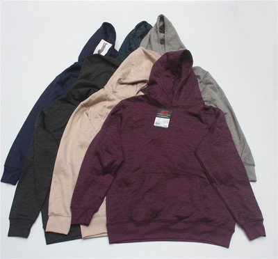滑板潮纯色hoodie套头卫衣