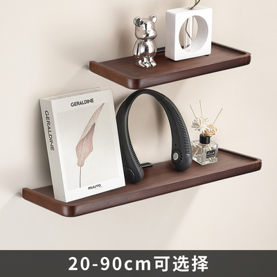 胡桃木卫生间置物架免打孔