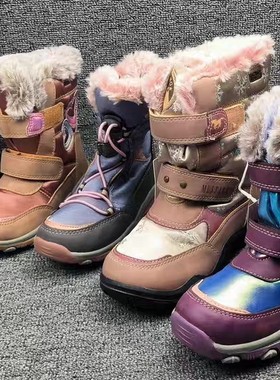 抗零下30  高货纯美原单 雪地靴中大童亲子冬季加绒防水保暖靴