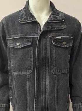 加厚拉链牛仔秋冬劳保立领焊工套装电焊工作服耐磨纯棉电焊工防烫
