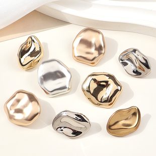 金属高端小香风纽扣羊绒外套毛衣毛呢大衣风衣精致异形大号纽扣子