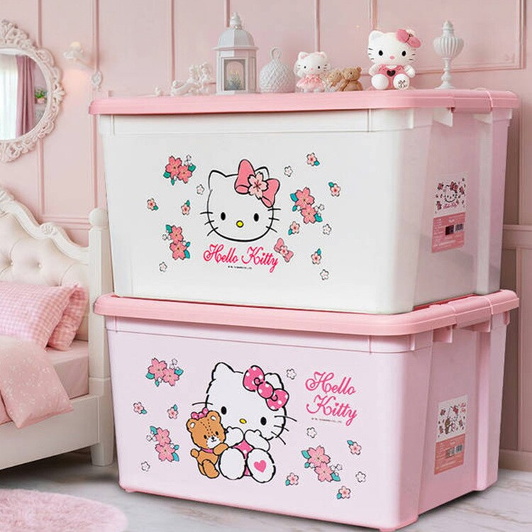 爱丽思hellokitty婴儿塑料收纳箱爱丽丝家用衣服玩具大号整理盒子 - 爱丽思官方旗舰店出品