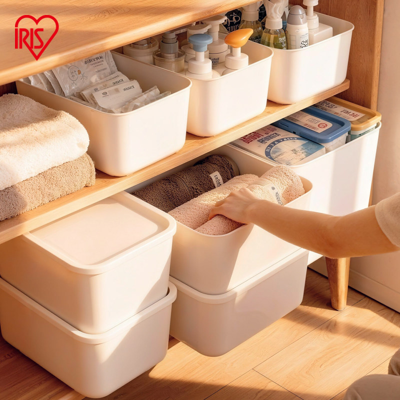 爱丽思桌面收纳盒零食杂物整理收纳箱化妆品整理箱厨房储物盒